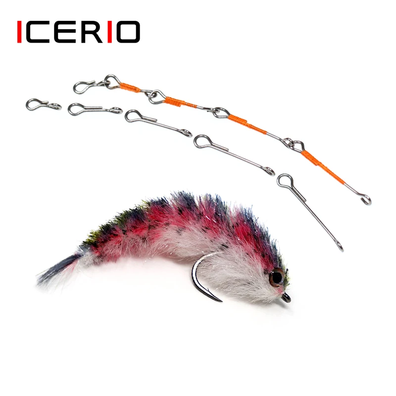 ICERIO Stainless Steel Articulated Fish-Spine Tail Shank Saltwater Streamers Finesse Changer Fly Tying Material