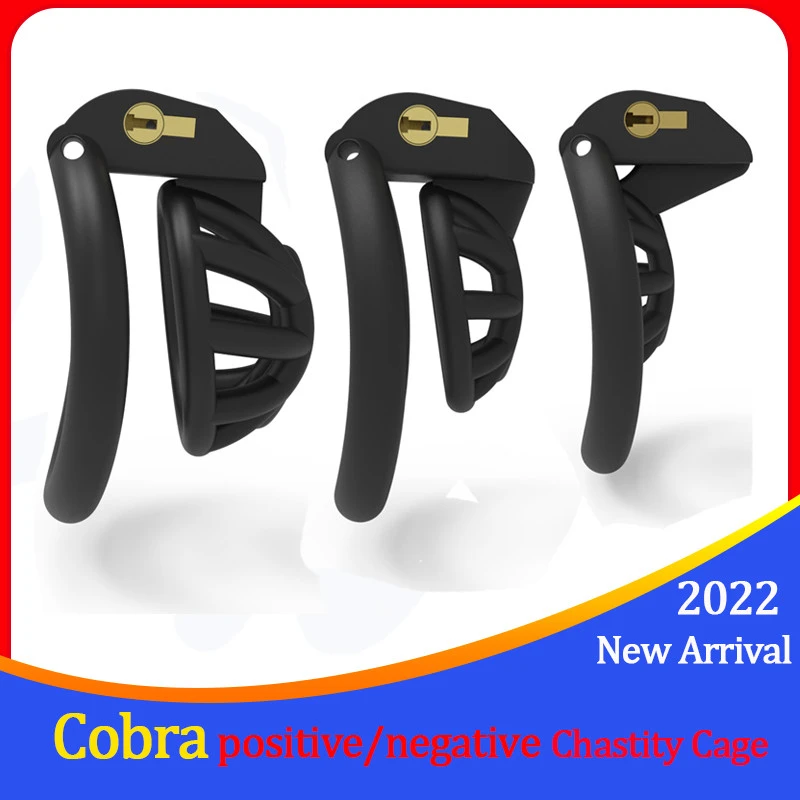 2021 Mamba Positive/Negative Male Chastity Device Super Light Double-Arc Cuff Penis Holy Ring Cobra Cock Cage Sex Toys For Men