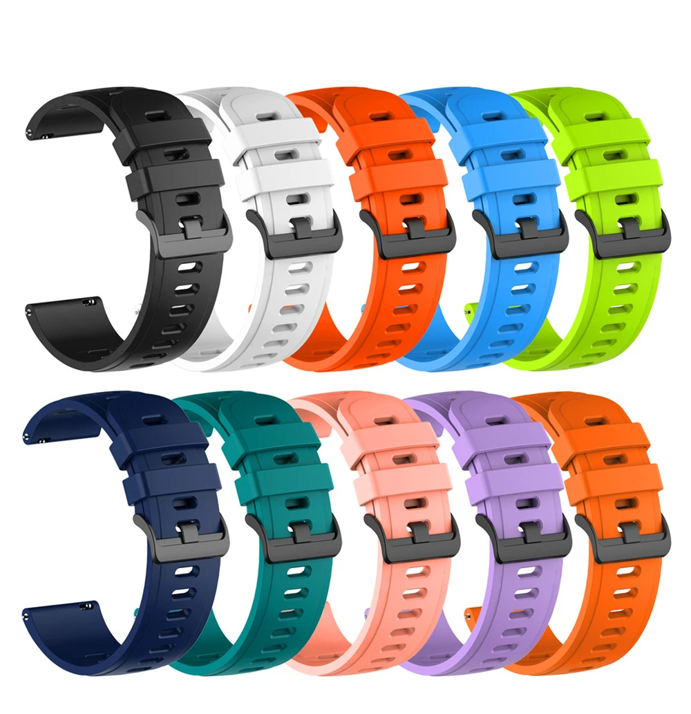 22mm Sport Silicone Band for Huawei Watch GT GT 2 46mm Wrist Strap Bracelet for Samsung Galaxy Watch 46mm Gear S3 Huami GTR 47mm