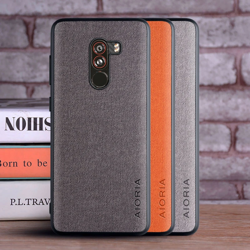 Case for Xiaomi Pocophone F1 coque Luxury textile Leather skin soft hard phone cover for xiaomi pocophone f1 case funda capa