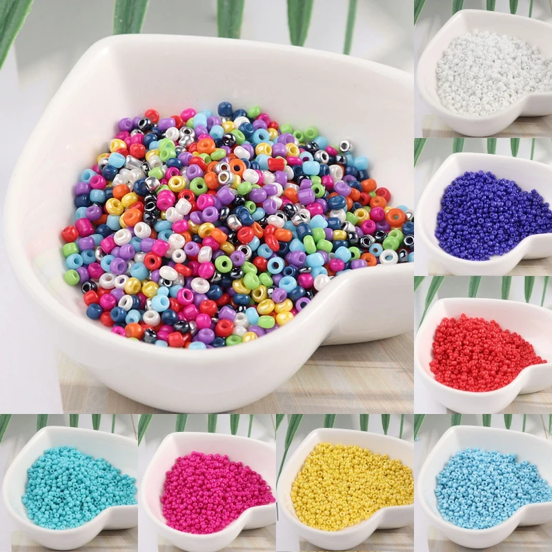 2/3mm 11/0 Opaque Colors Glass Seed Beads Spacer Czech Beads Diy For Jewelry Making Fitting Bracelet Sewing Accessories 1000pcs