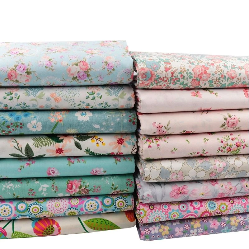 Fabric Meters Floral Collection 100% Cotton Fabric for Clothes Baby Dress Sewing Bed Sheet Pillow Cover DIY Patchwork Cloth