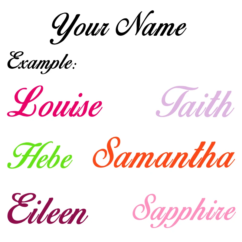 YOUR TEXT Vinyl Decal Sticker CUSTOM NAME Personalized Lettering Car/Door Window Bumper Decal  Children Nursery Home Decor