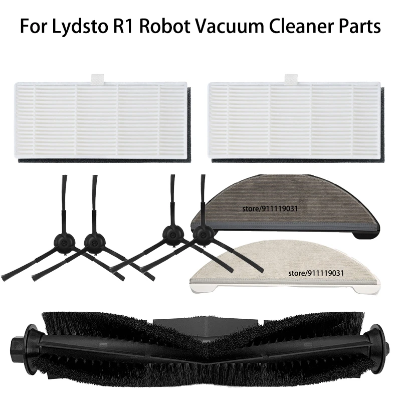 For Lydsto R1 Robot Vacuum Cleaner Parts Dust Bag Disposable Wipes Mop Cloth Repetitive Wipes Accessories Side Brush