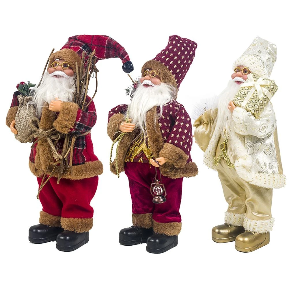 2021 Christmas Santa Doll Decoration Home Santa Doll Fabric Christmas Doll Merry Christmas Decorations for Home New Year supply