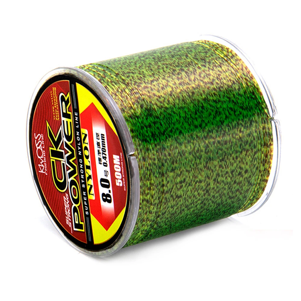 500m Invisible Spoted Fishing Line Monofilament 3D Bionic Fluorocarbon Coated Speckle Carp Nylon Thread Fly Fish Line