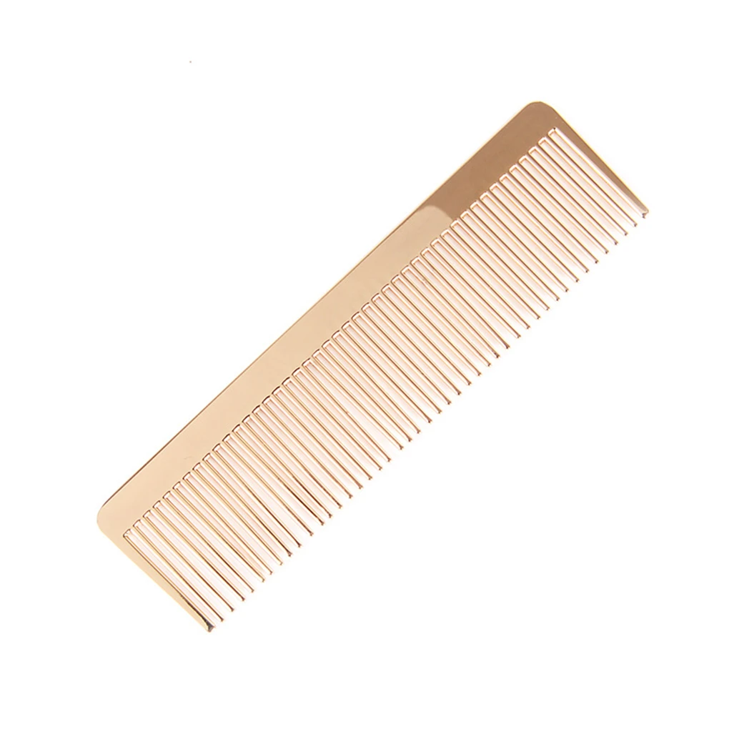 Metal Fine Toothed Alloy Comb Golden Men Women Hairdressing Pocket Hairbrush Good Quality Portable Hair Care Fine Toothed Comb