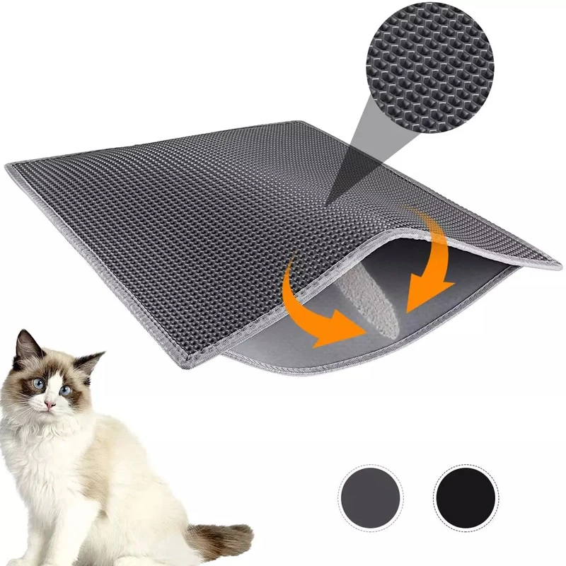 Pet Cat Litter Mat Double Layer Waterproof Litter Cat Pads Trapping Pet Litter Box Mat Pet Products Bed Clean Pad Cats Clean