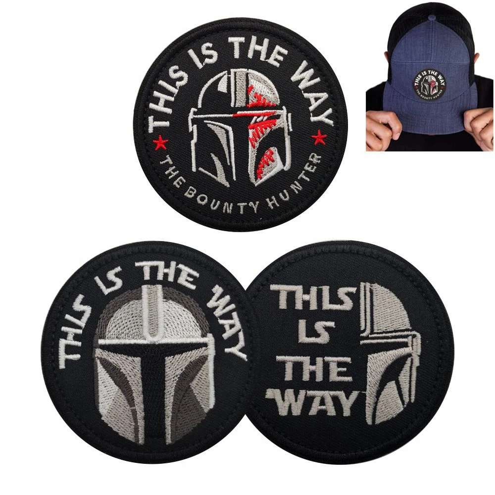 This Is The Way Embroidery Patch Military Sparta Sticker Decal Army Operator Helmet Tactical Patches