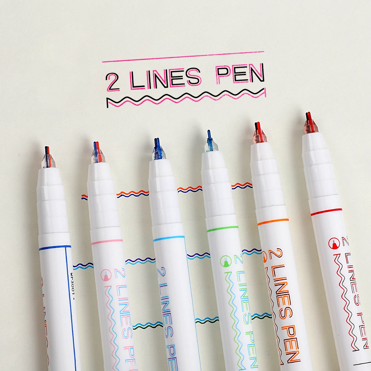 JIANWU Creative Cute Double Lines Art Markers Pen  Marker Fineliner Calligraphy Lettering Pen journal pen Drawing Pens