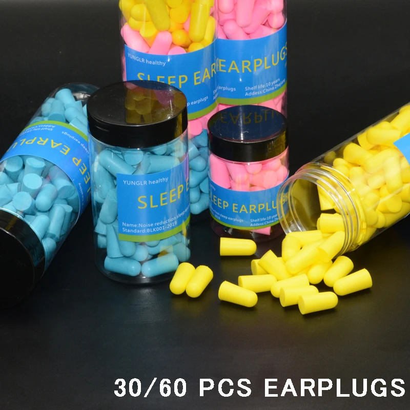30/60 Pcs Earplugs For Sleeping Anti Snoring Noise Reduction Anti-Noise Antinoise Ear Plugs Tapones Oido Ruido Soft Earplugs Set