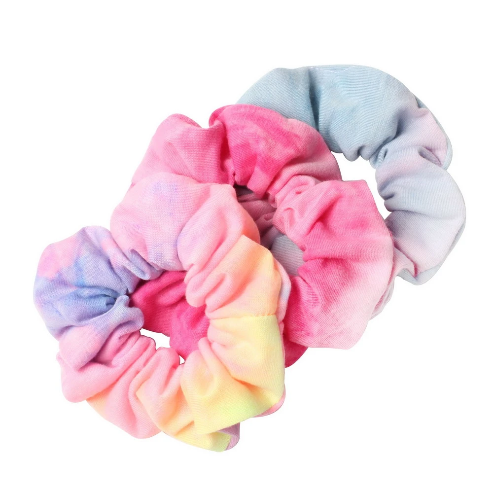 3pcs Tie Dyed Scrunchie Pack Hair Accessories For Women Girls Headbands Elastic Rubber  Hair Tie Hair Rope Ring Ponytail Hold