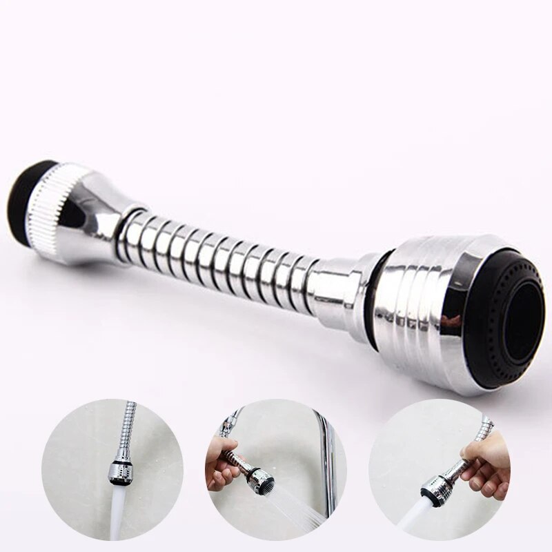 360 Degree Adjustment Kitchen Faucet Extension Tube Bathroom Extension Water Tap Water Filter Foam Kitchen Faucet Accessories