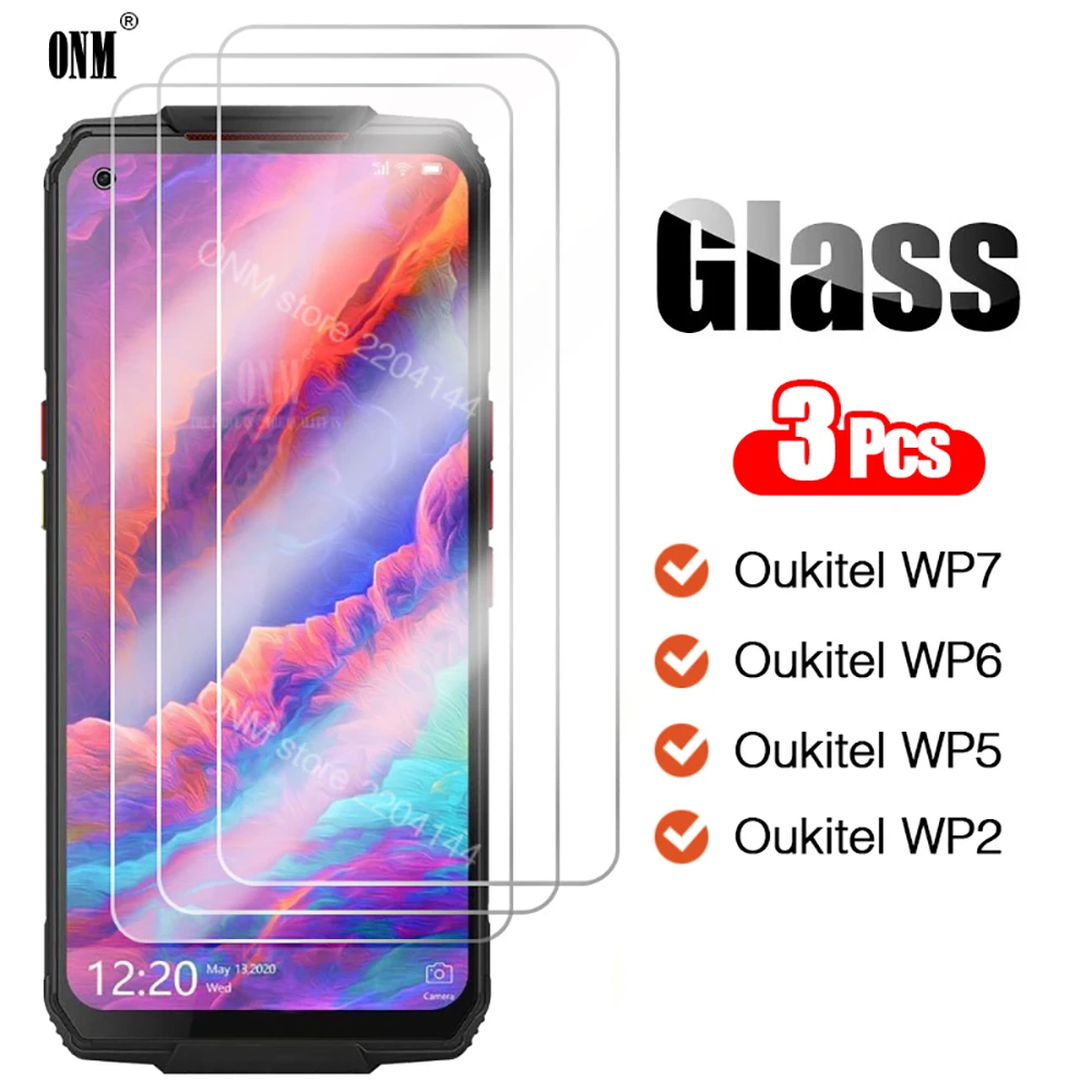 3 Pieces Tempered Glass For Oukitel WP7 WP6 WP5 WP2 Screen Protector For Oukitel WP7 WP6 WP5 WP2 Protective Glass Film