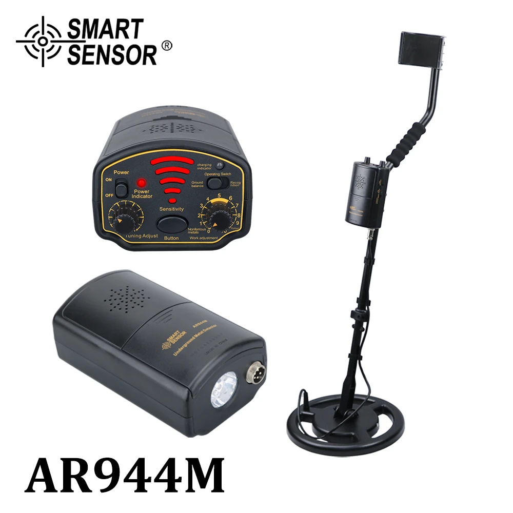 Metal Detector UnderGround depth1.8m/3m AR944M Scanner Finder tool 1200mA li-Battery for Gold Digger Treasure Seeking Hunter