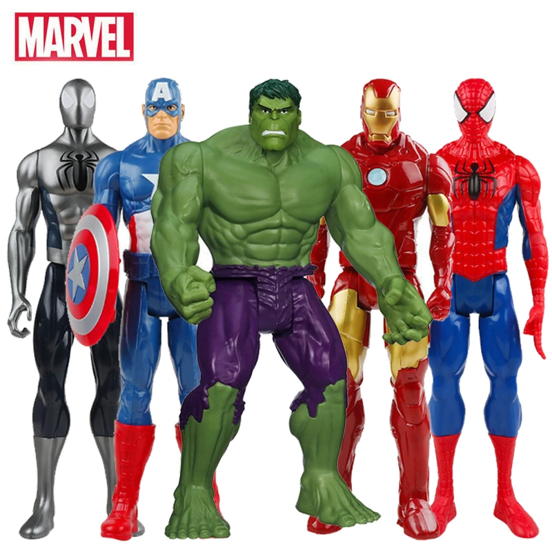 30CM Marvel Avengers Venom Spiderman Captain America Wolverine Hulk Iron Man Groot Thanos Collection Action Figure Hot Toys Kids