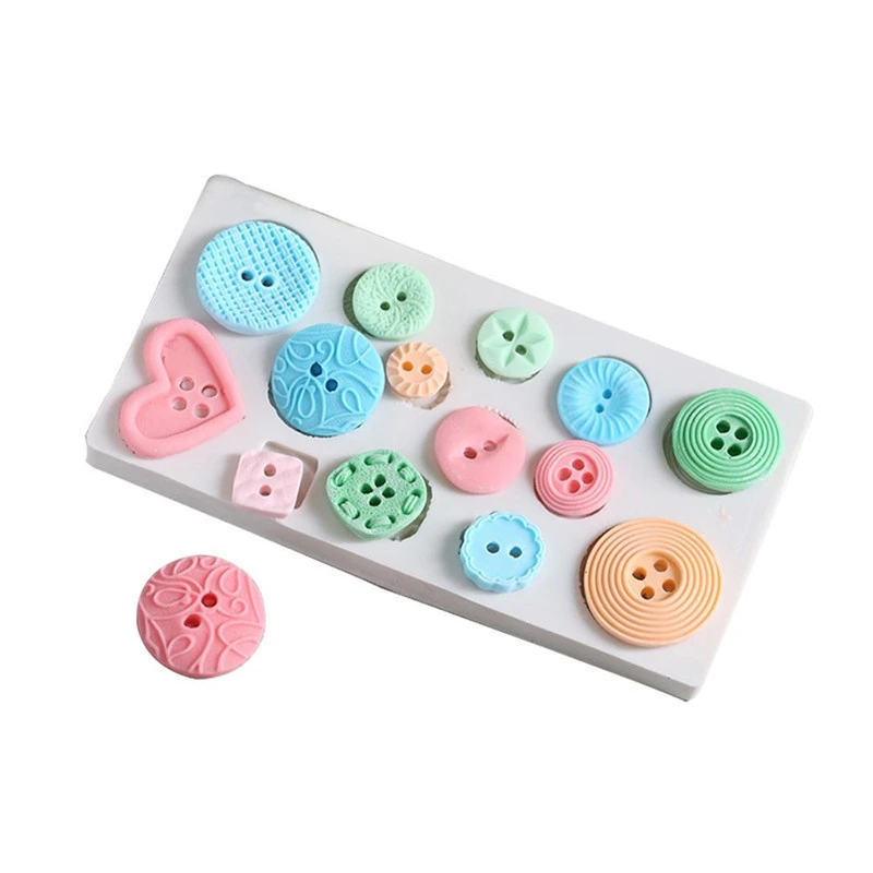 Silicone Button Shapes Cake Mould DIY Fondant Chocolate Cookie Ice Silicone Mold Candy Mold Cake Baking cake decorating tools