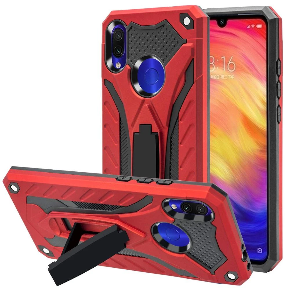 Cover for Xiaomi Redmi Note 7 Case for Redmi 7 7A 8 8A 9 9A 9C 9T Luxury Shockproof Tough Silicone Armor Phone Case Stand Holder