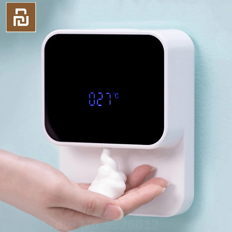 New Automatic Induction Foaming Hand Washer LED Display Screen Washing Machine Infrared Sensor Soap Dispenser For Bathroom Wall