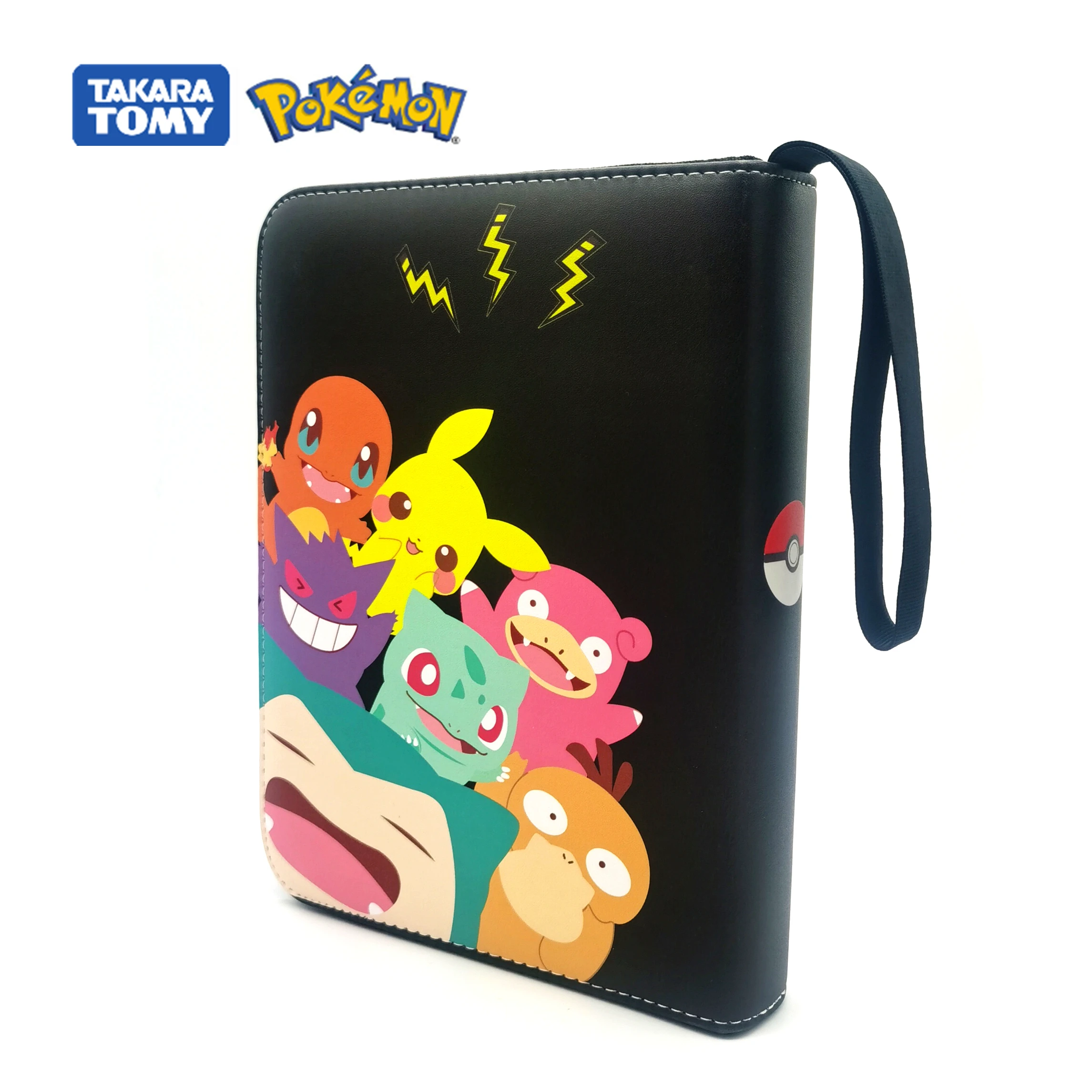 TOMY Pokemon Anime Binder Cards Collectors Album Game Card Protection Anime Card Portable Storage Case Top Loaded List Toy Gift