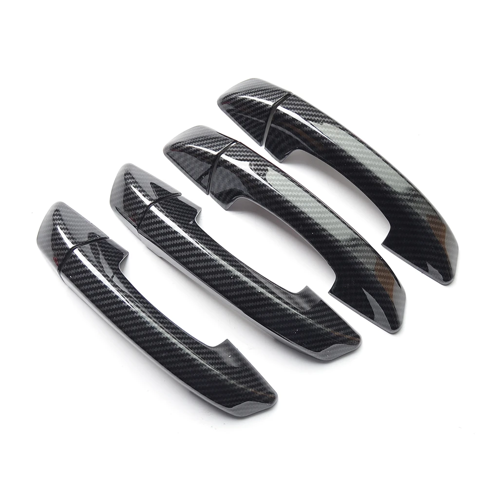 For Volkswagen VW Golf 6 MK6 Skoda SUPERB 2009 2010 2011 2012 2013 New Carbon Fiber Chrome Car Side Door Handle Cover Trim