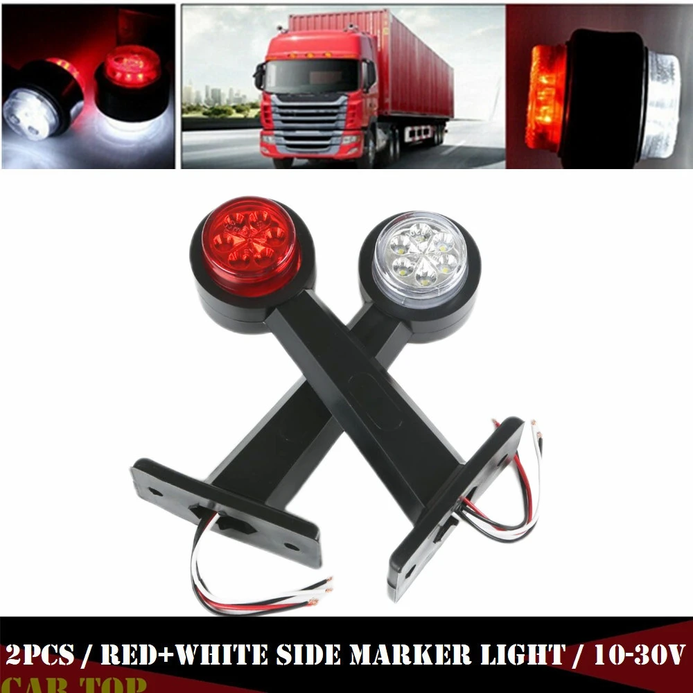2PCS Truck Side Marker Lights 12v Trailer LED Lights Side Marker Lamp Clearance Lights Side Marker Light LED For Truck