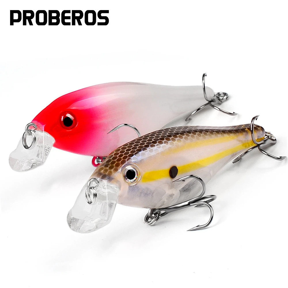 PROBEROS Crankbait Fishing Lures Mixed Sizes Trolling Minnow Artificial Crank Bass Baits Wobbler Trout Carp Fishing Tackle