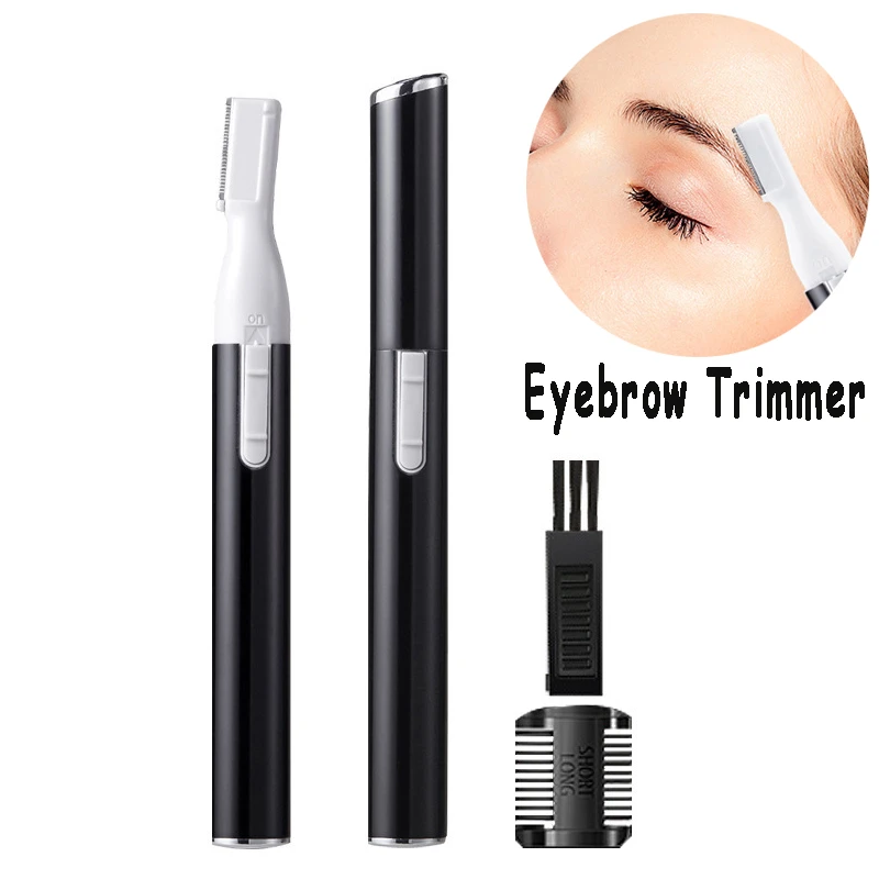 Professional Eyebrow Trimmer Electric Face Scissors Epilator for Women Mini Portable Body Shaver Remover Blade Razor Dropship