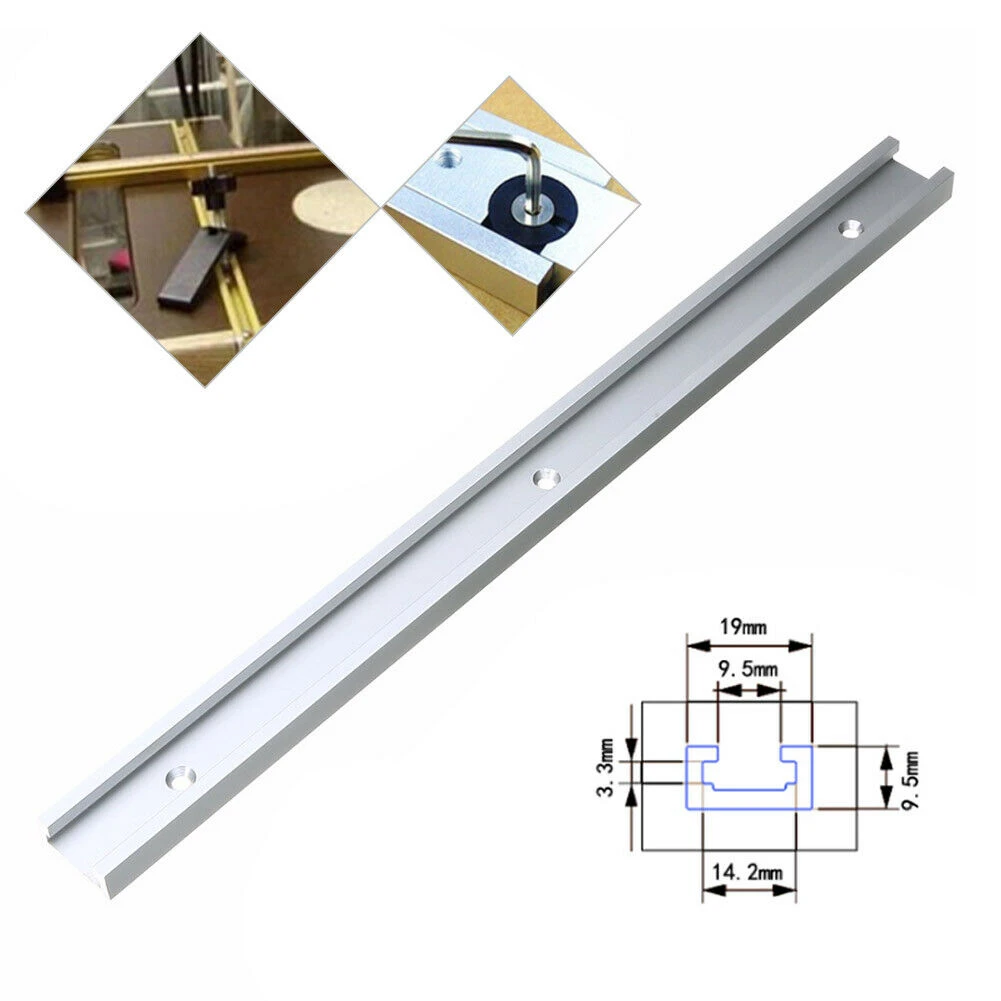 300-1220mm T-track T-slot Miter Track Jig T Screw Fixture Slot 19x9.5mm For Table Saw Router Table Woodworking Tool