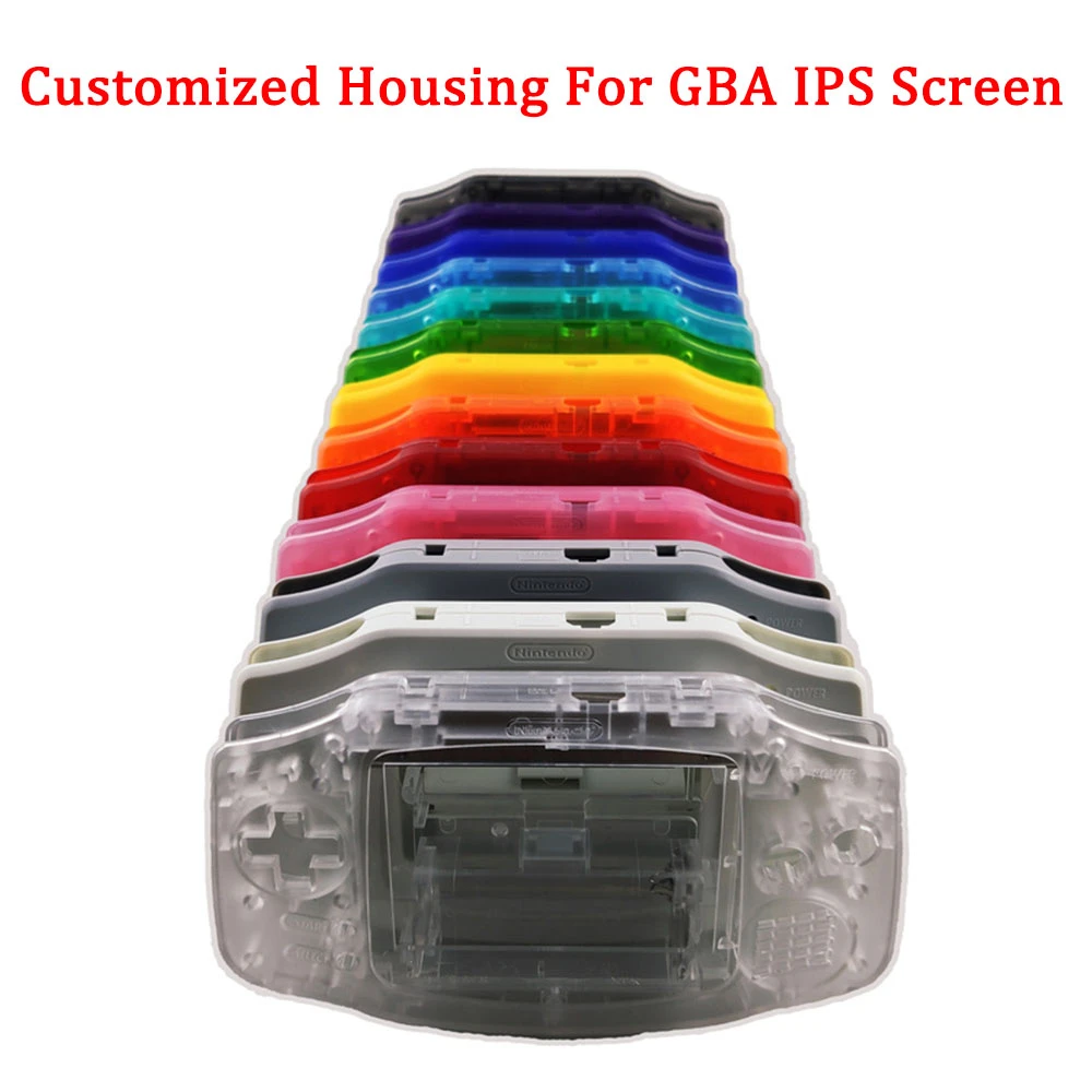 New Customized Shell Housing for GBA IPS LCD Screen shell for GAMEBOY ADVANCE high quality shell housing , no need pre-cutting