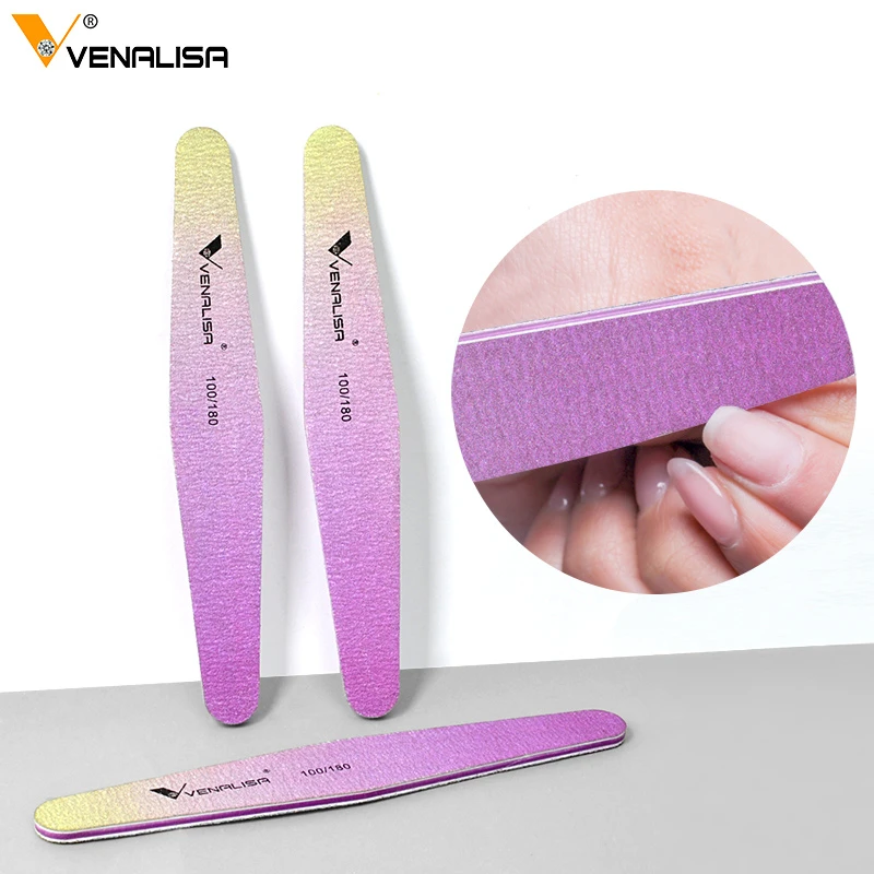 5pcs/set Venalisa Nail File 100/180 Nail Buffer Nail Tool For Manicure Pedicure Gel Polish Cuticle Remover Nail Art Accessories