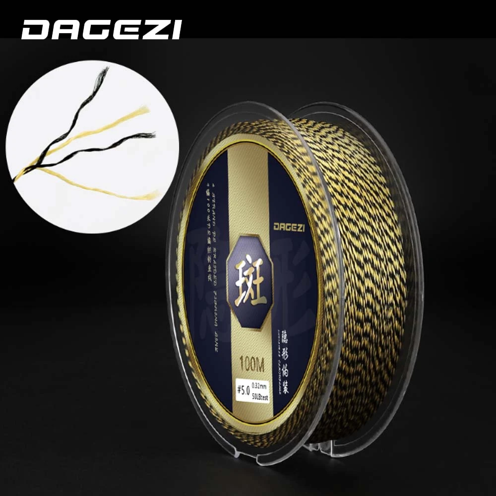 DAGEZI 4 Strand PE Braided Fishing Line 25 30 40 50 80LB 100M  Multifilament Saltwater Fishing Braid Line For Fly Fishing