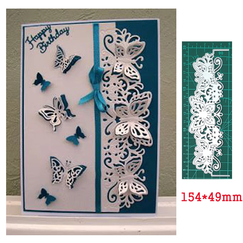 metal cutting die lace butterfly border craft scrapbook card decorative die template for diy album paper card die stencil