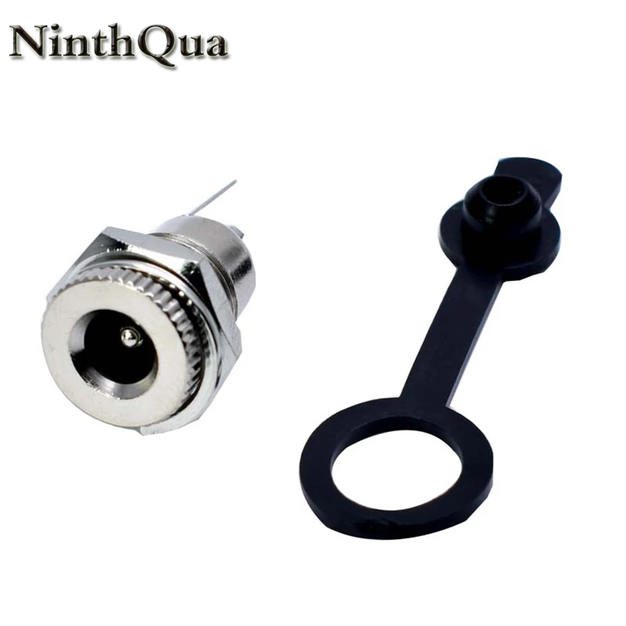 NinthQua 1/2/5/10pcs DC-099 5.5mm x 2.1mm 2.5mm DC Power Jack Socket DC099 Female Panel Mount Connector Metal 5.5*2.1 5.5*2.5