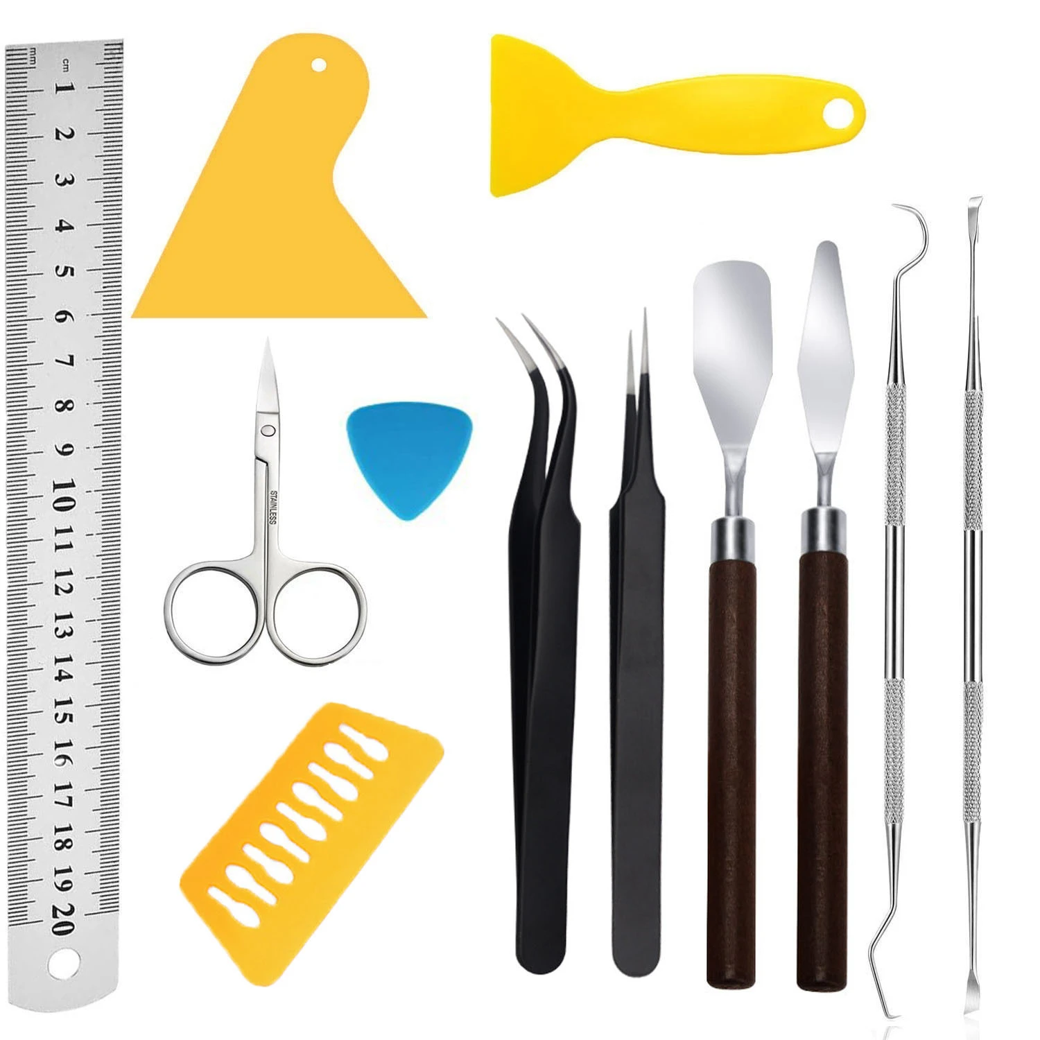 11 Pieces Craft Vinyl Weeding Tools Set, Basic Vinyl Tool Kit For Weeding Vinyl, Silhouettes, Cameos, Lettering