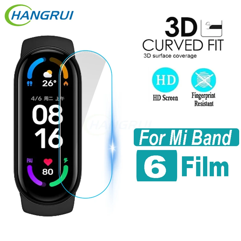 Mi Band 6 Protective Film Screen Protector For XiaoMi Mi Band 6 MiBand 6 Mi6 Band6 Smart Wristband Protector Glass Hydrogel Film