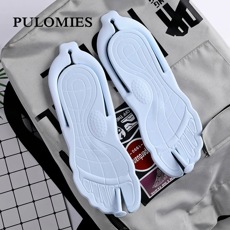 Summer Men Flip Flops Slippers Quick Dry Casual Shoes Beach Sandals Non-Slip Home Bathroom Folded Storage Slipper For Women