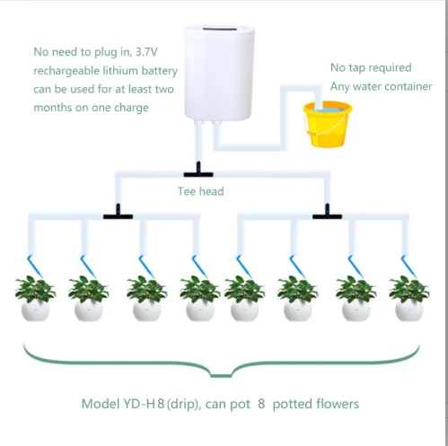 8/4/2 Head Automatic Watering Pump Controller Flowers Plants Home Sprinkler Drip Irrigation Device Pump Timer System Outdoor