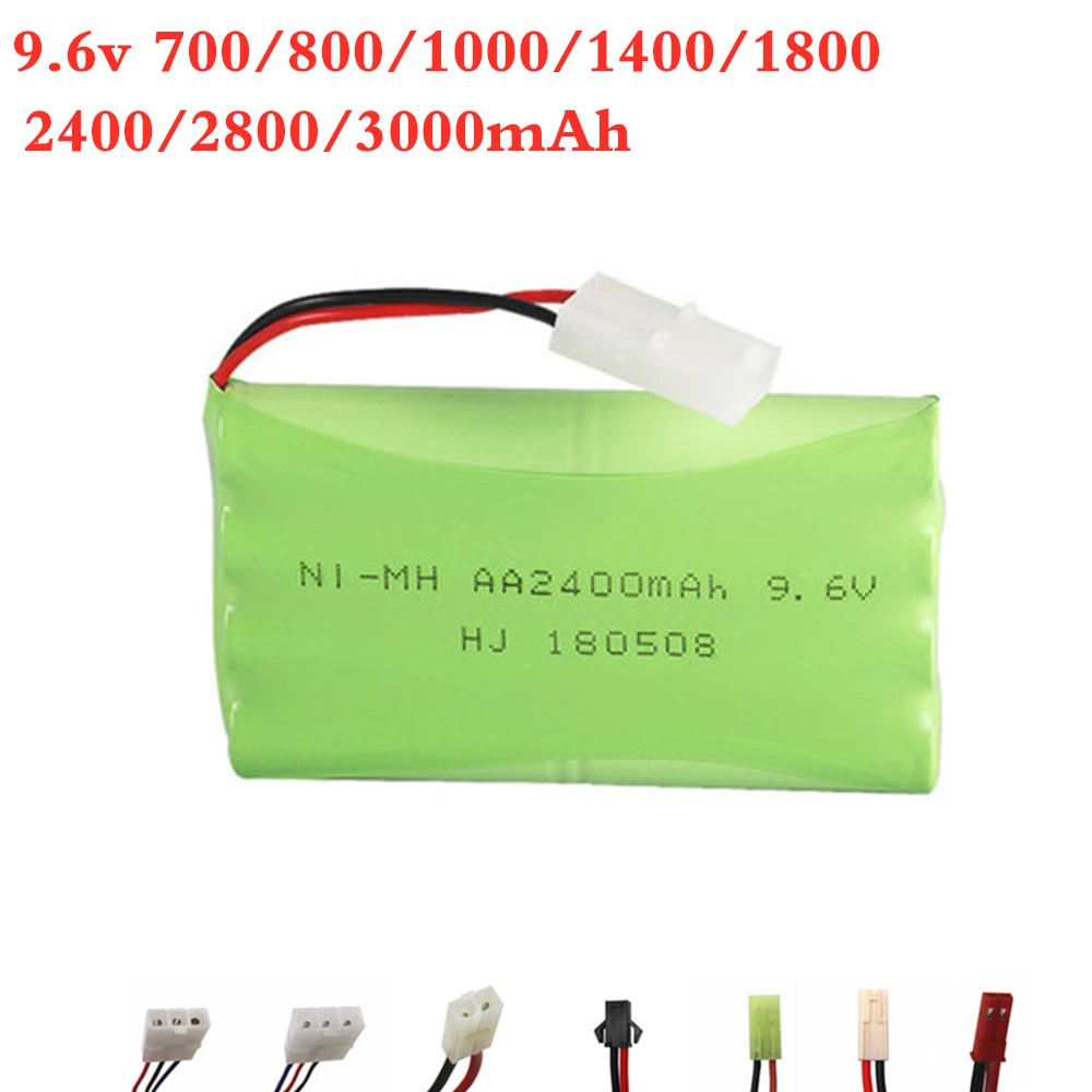 9.6V 700mAh 800mAh 1000mAh 1800mAh 2400mAh 2800mAh 3000mAh Ni-Cd / Ni-MH Battery For RC Toy Eletric Lighting Securty Faclities