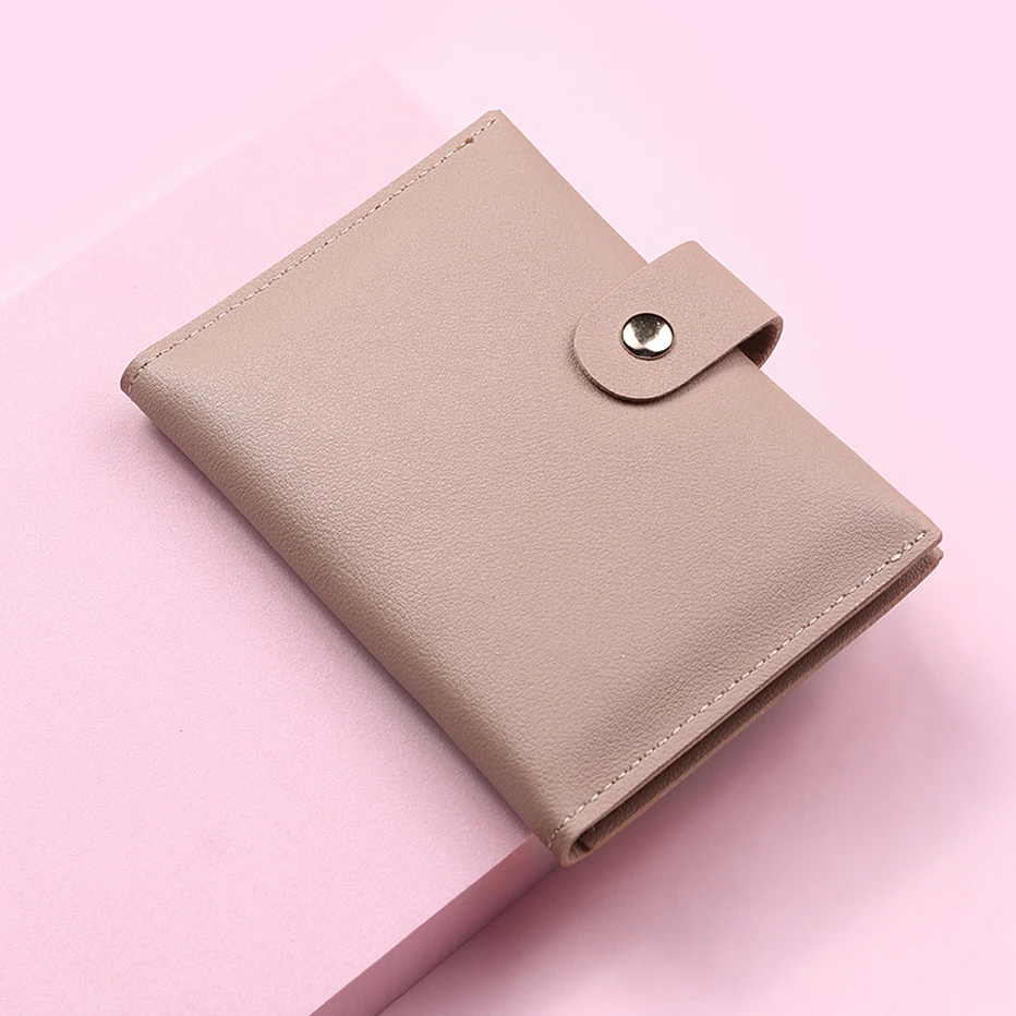 New Fashion Luxury Women's Wallet Solid Color Leather PU Hasp Zipper Short Purse Small Card Holder Wallet Coin Bags Multi-card
