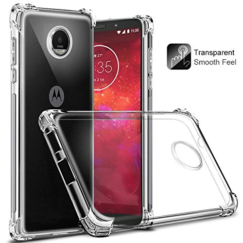 For Moto Z2 Z3 Z4 Play Case Shockproof Armor Clear Soft TPU Back Cover for Motorola G Power G10 G30 G50 G6 Plus E7 E4 X4 E5 Play