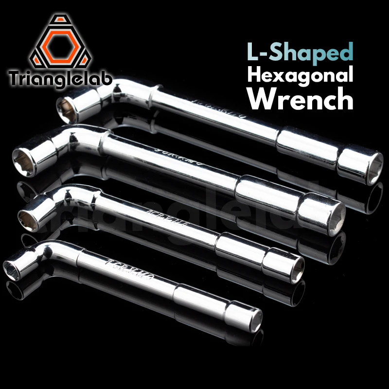 Trianglelab Pipe Socket Wrench L-shaped Perforated Elbow Auto Repair Hexagonal Double-Head Casing Wrench for NOZZLE HOTNED
