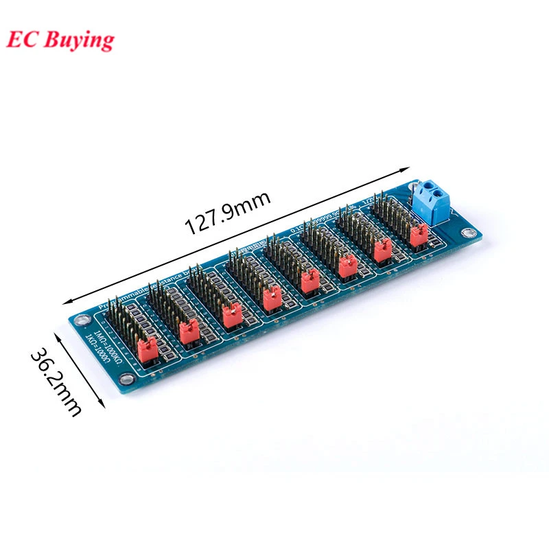 0.1R-9999999R Programmable Resistor Resistance Board Module 1/2W 1% 8pcs Jumper Caps 0.1-9999999MΩ