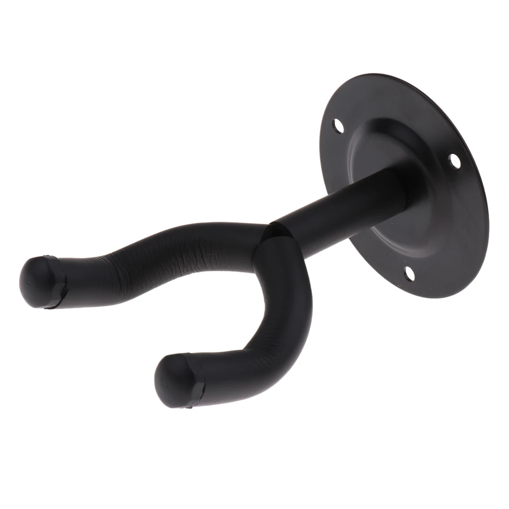 Black Guitar Hanger Hook Holder Wall Mount Stand Rack Bracket For Guitar Bass Ukulele Mandolin