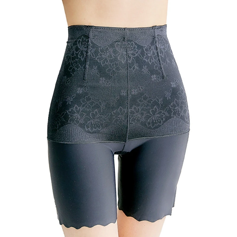 Women Body Shaper Butt Lifter Panty Tummy Control Shorts Mid Thigh Slimmer  Shapewear High Waist Seamless Ice Silk Belly Panties