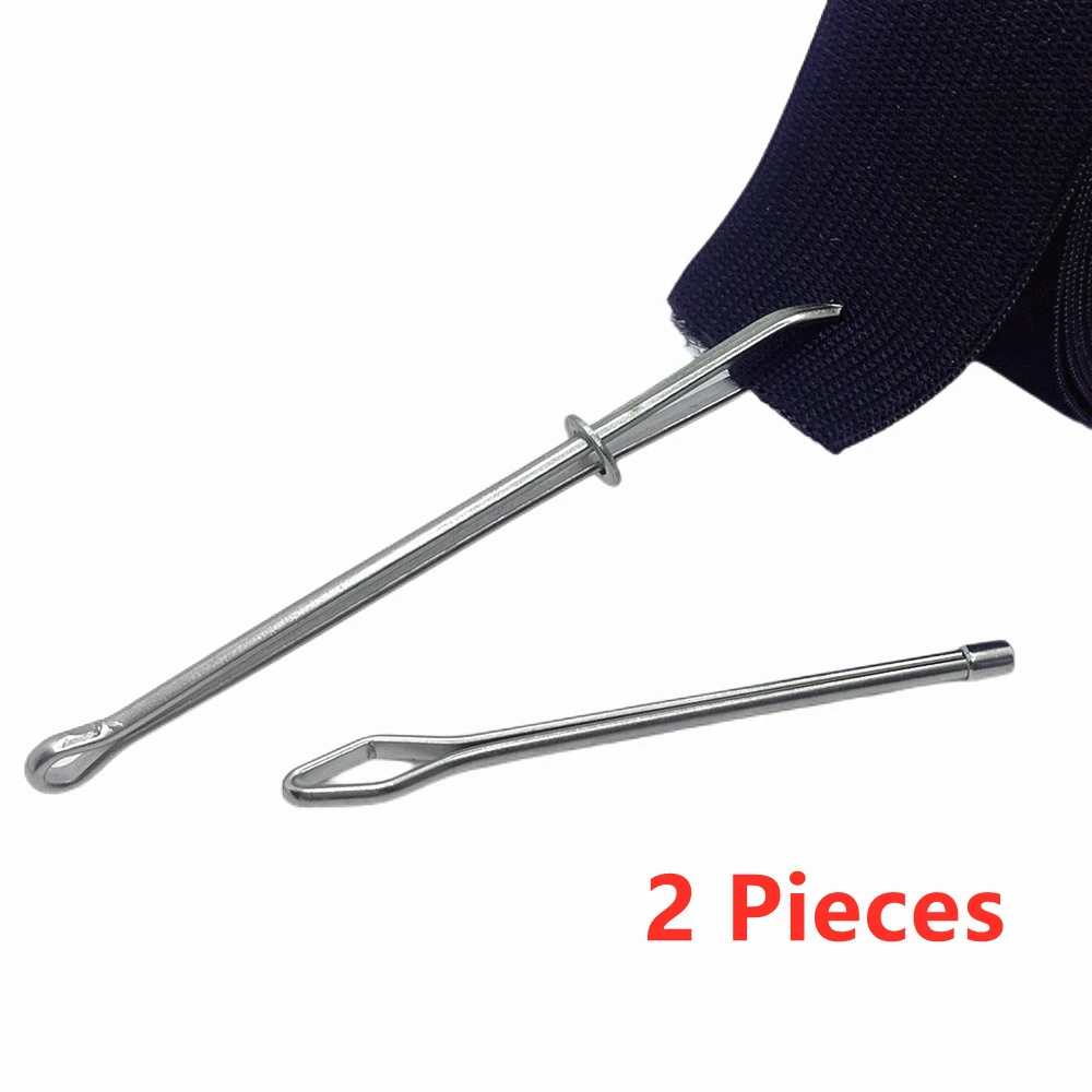2Pc  2style Elastic Band/Rope Wearing Threading Guide Forward Device Tool For Wear Rope Needle Utility DIY Sewing Tool Household