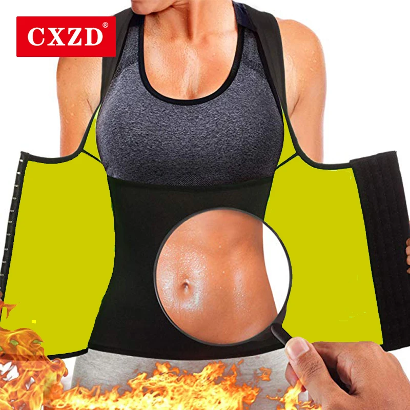 CXZD Women Waist Trainer Corset Weight Loss Slimming Neoprene Sauna Sweat Vest Workout Body Shaper Tank Top
