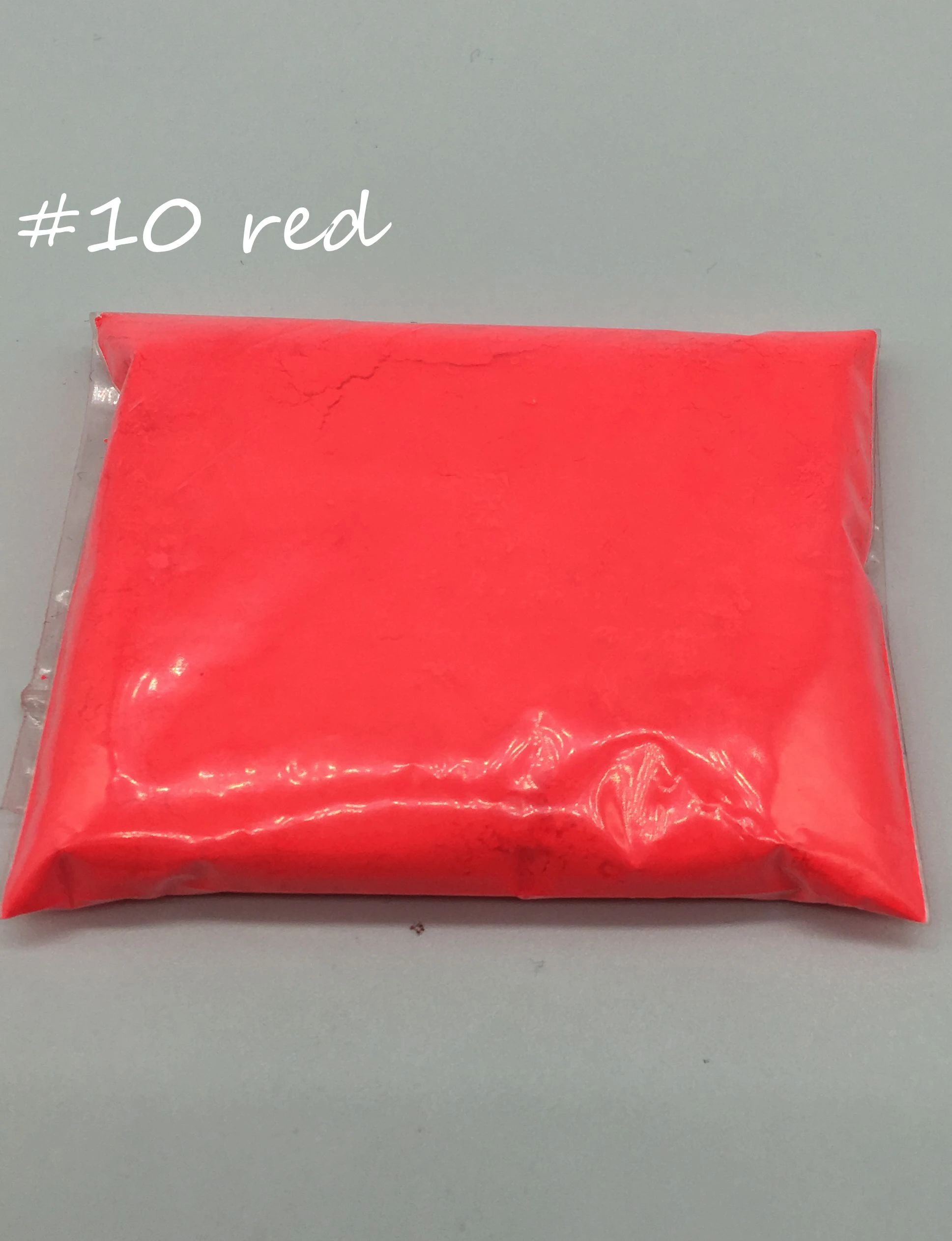 NEON Red Color Fluorescent Powder phosphor Pigment for Paint Printing Soap Neon powder Nail Art Polish,10g/lot,just onbe color