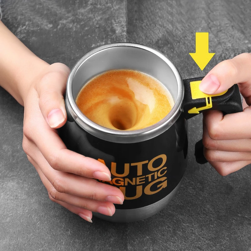New USB Rechargeable Automatic Self Stirring Magnetic Mug Creative 304 Stainless Steel Smart Coffee Milk Mixing Cup Blender
