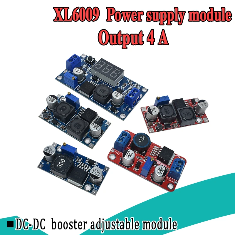 XL6009 4A Boost Converter Step Up Adjustable 15W 5-32V to 5-50V DC-DC Power Supply Module High Performance Low Ripple